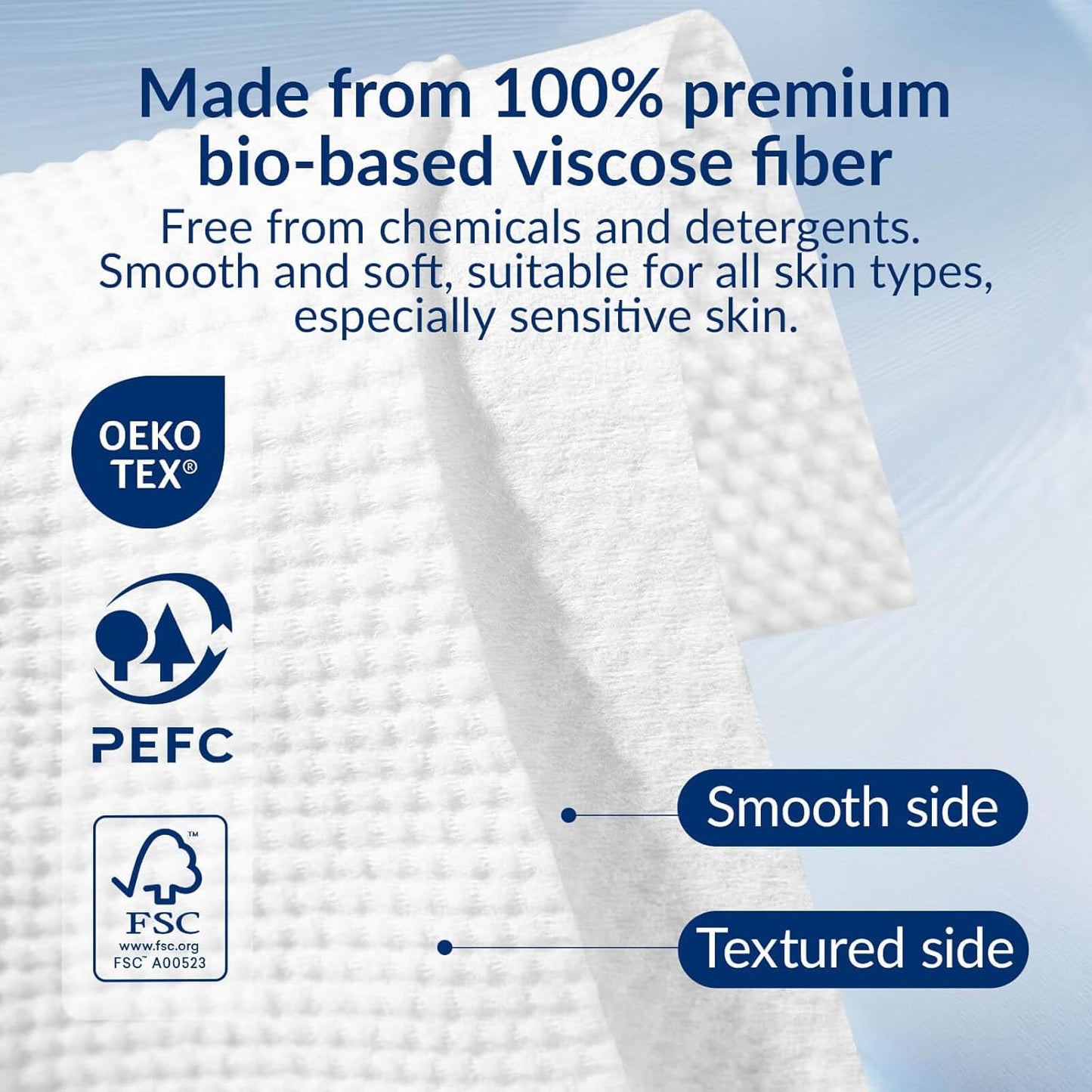 XL Disposable Face Towels, 100% Biodegradable, Non-Toxic, Unscented Thick Face Towelettes for Sensitive Skin Face Washing, Ultra Soft Makeup Remover Dry Wipes, 360 Count (6 Pack)