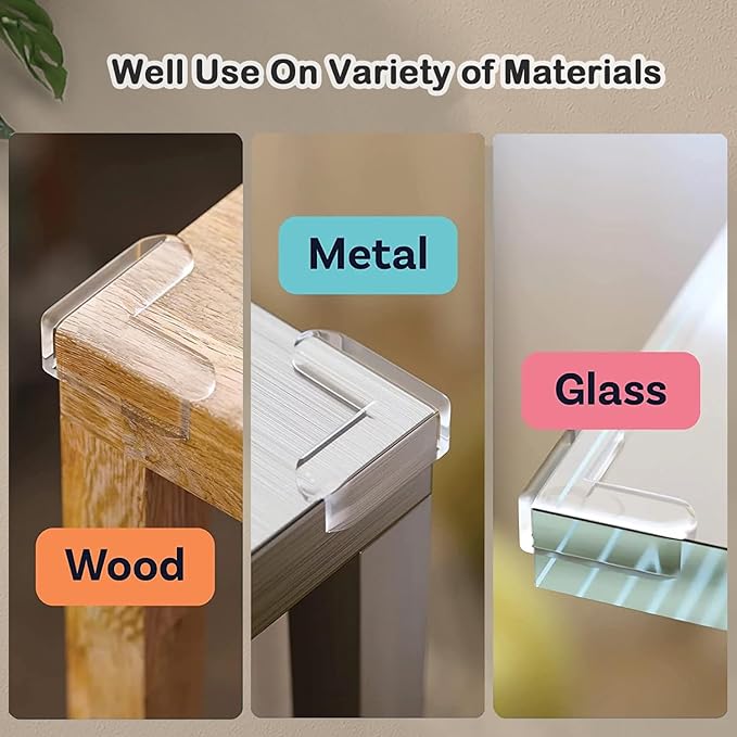 16 Pack Corner Protectors, Baby Corner Protector Guards, Table Corner Guard & Edge Safety Bumpers to Cover Sharp Furniture & Table Edges