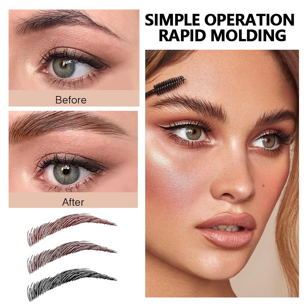 Brow Powder Kit,Long-Lasting Waterproof Two Colors Brow Filler Get Full Defined Natural Brows,Eye Brow Contour Palette with Double-ended Eyebrow Brush,sombra para cejas (MAY-03)