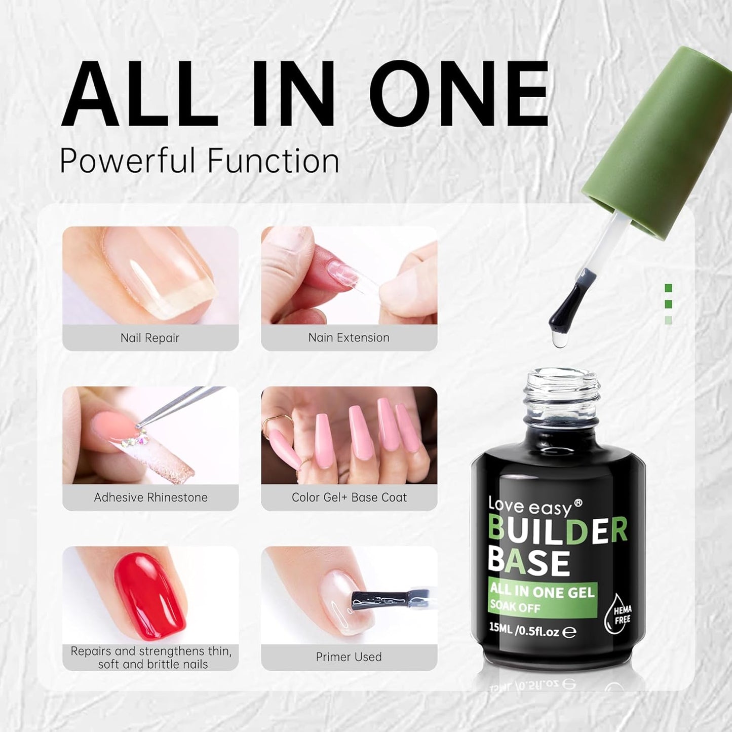 Salon-Grade Builder Gel（Milky White+ Mocha）- Hypoallergenic Strong Base Coat | Long-Lasting Adhesion (30+ Days) for Professional Nails Gift for Women