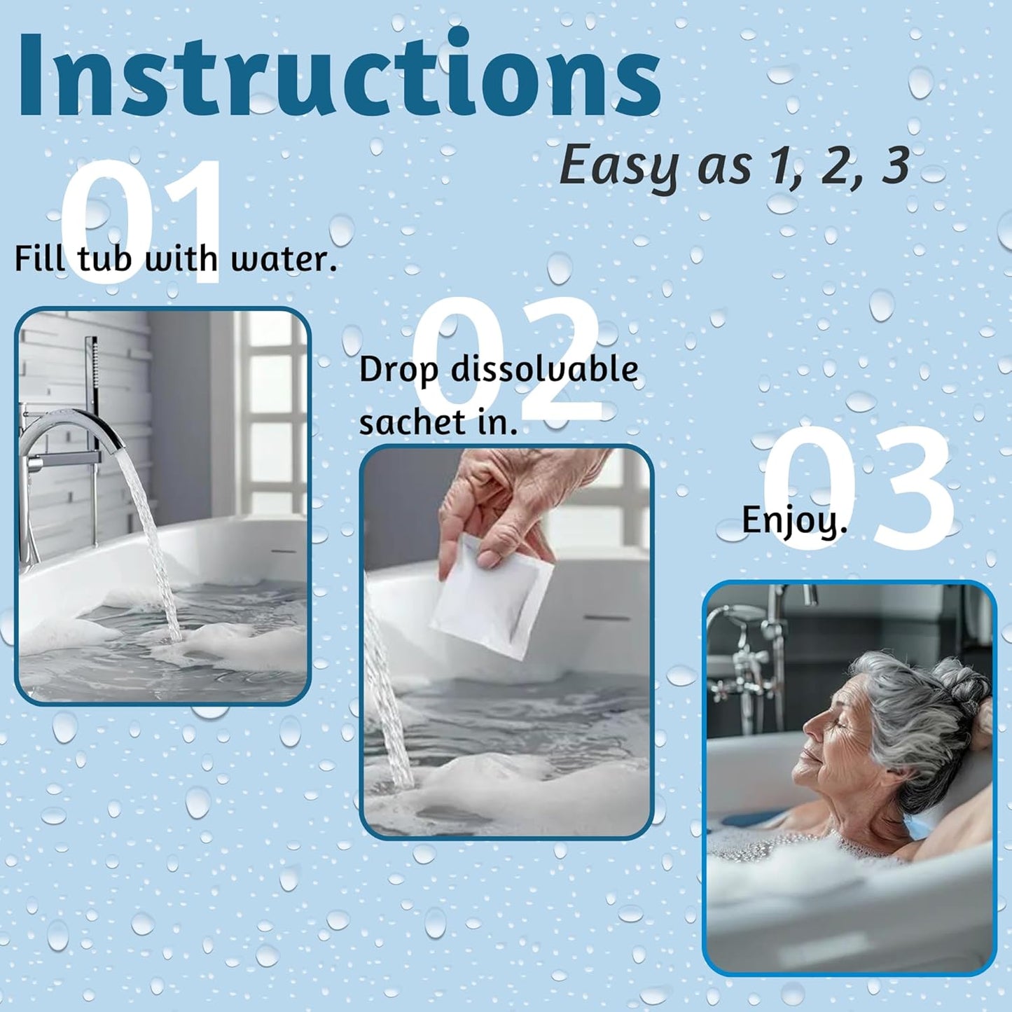 Methylene Blue Bath Soak | Age Defying Serum for Aging and Fragile Skin | Supplement for Defying The Signs of Aging Fragile Skin | USP Pharmaceutical Grade | 10 Dissolvable Sachets