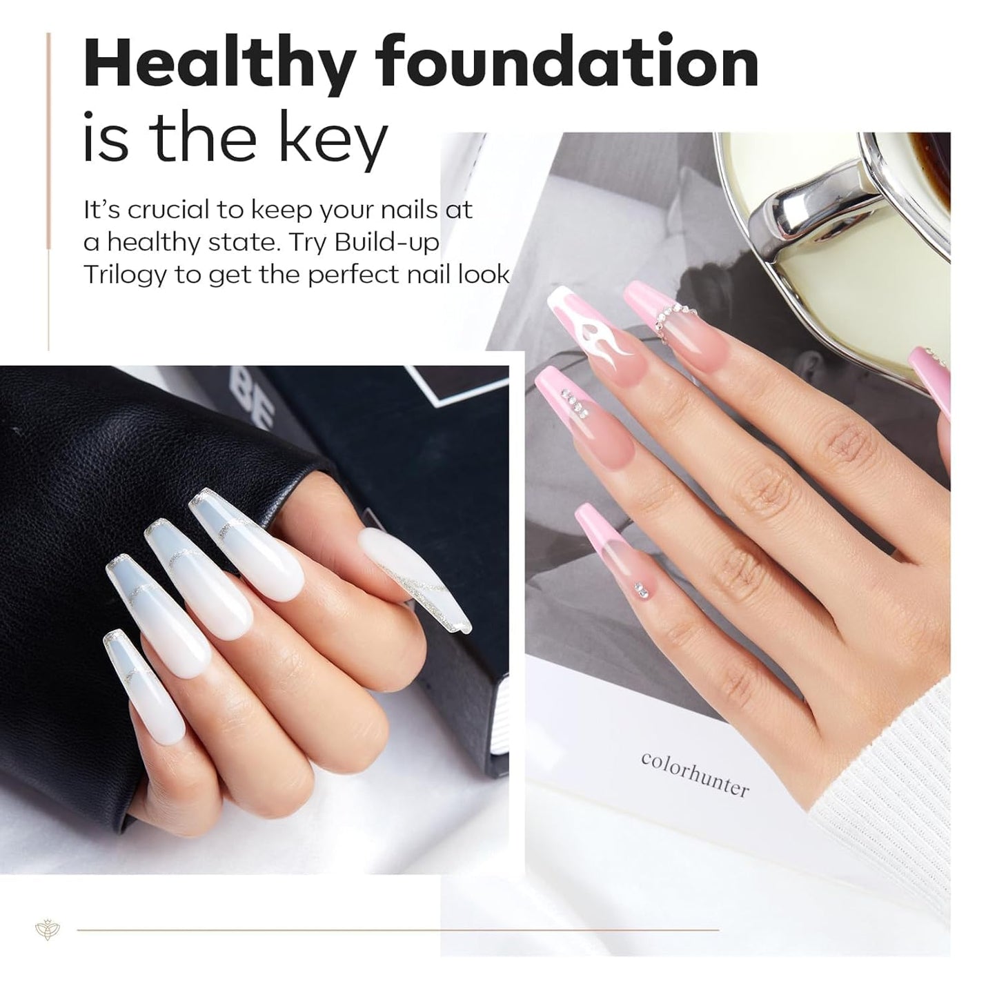 modelones 3 Pcs Top Coat Builder Nail Gel with Gel Base, No Wipe - Shine Finish and Long Lasting, Clear Builder Top Nail Kit for Thickening Apex Building Extension, LED Lamp Cured 10ml Home DIY Salon