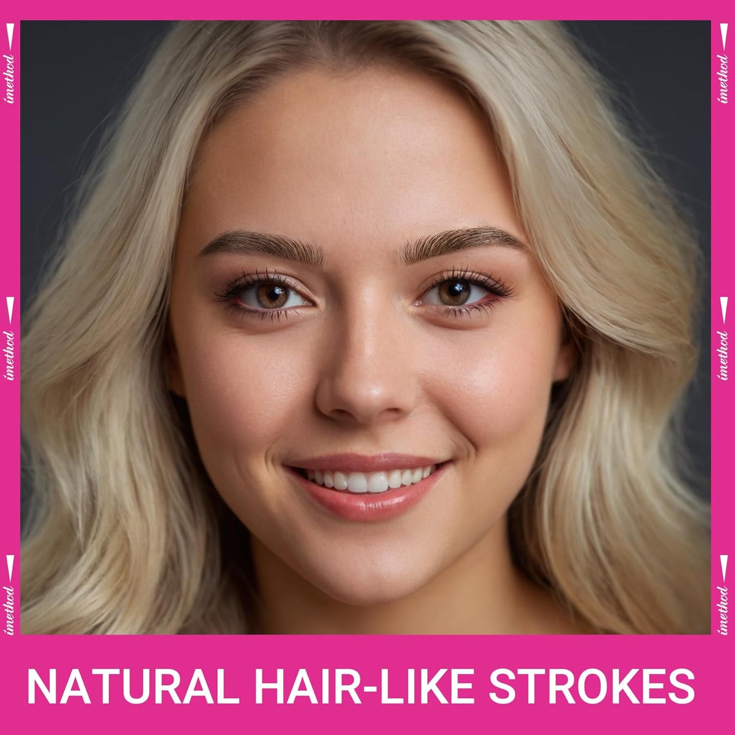 iMethod Eyebrow Pen - Eyebrow Pencil Magic 2-in-1 Eye Brow Pencils for Women with 4-Fork-Tip & Precise Brush-Tip Create Natural Hair-Like Brows, Last All Day, Microblading Eyebrow Pen, Reddish Brown