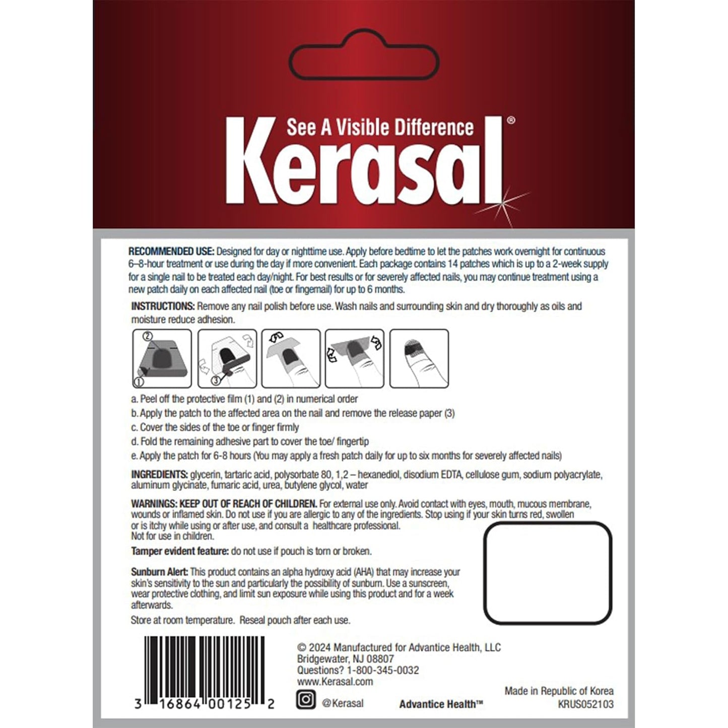 Kerasal Multi-Purpose Nail Repair Patches - 14 Count Twin Pack, Repair for Damaged Nails, 8-Hour Treatment Restores Healthy Appearance
