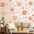 TaoBary 165 Pieces 15 Sheet Large Daisy Wall Decals Flower Stickers Vinyl Peel and Stick Floral Decal Daisy Wall Decor for Nursery Playroom Bedroom Living Room(Lovely)