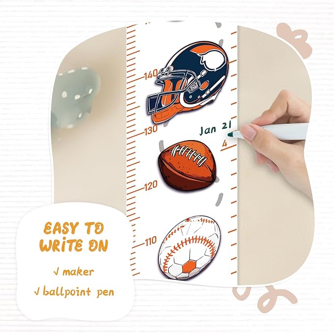 Personalized Growth Chart for Kids, Wood Growth Chart for Kids Room Decor, Toddler Room Decor, Nursery Decor, Playroom Decor (Balls)