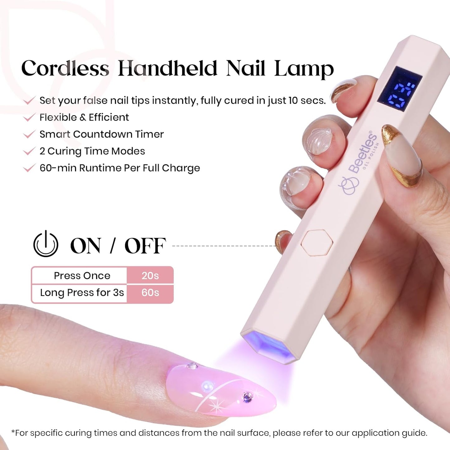 Beetles Gel Nail Kit, 300Pcs Almond Medium Nail Tips with Solid Nail Gel Glue,15 Sizes Soft Clear Nail Tips with Base Coat, Handheld Nail Lamp, Easy Nail Extension Set DIY Manicure Art Gift for Girls