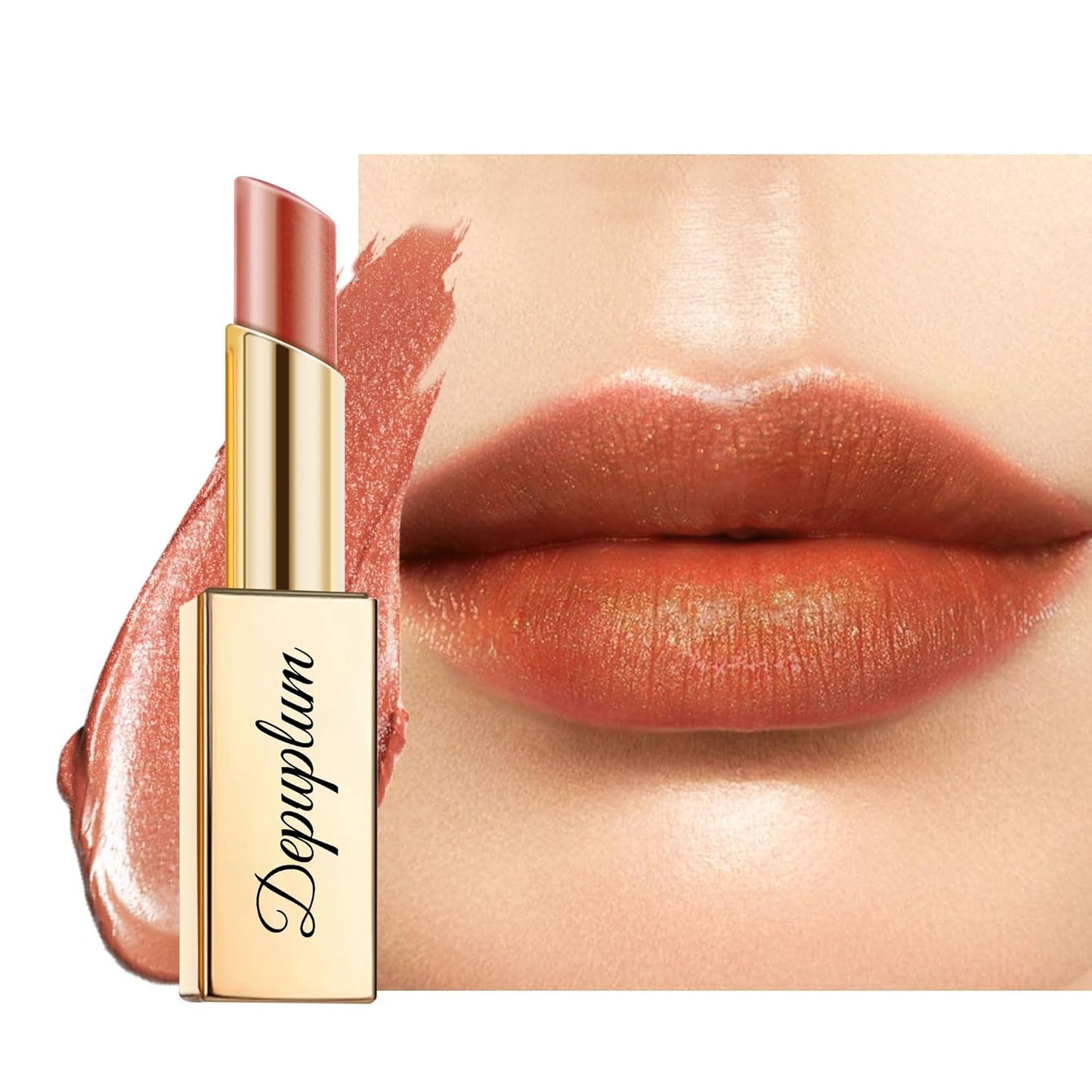 Light Brown Lipstick Moisturizing for Women Shimmer Tinted Lip Balm Hydrating Nourishing Lip Gloss Vegan& Cruelty Free Lip Makeup, ZG111 Dream