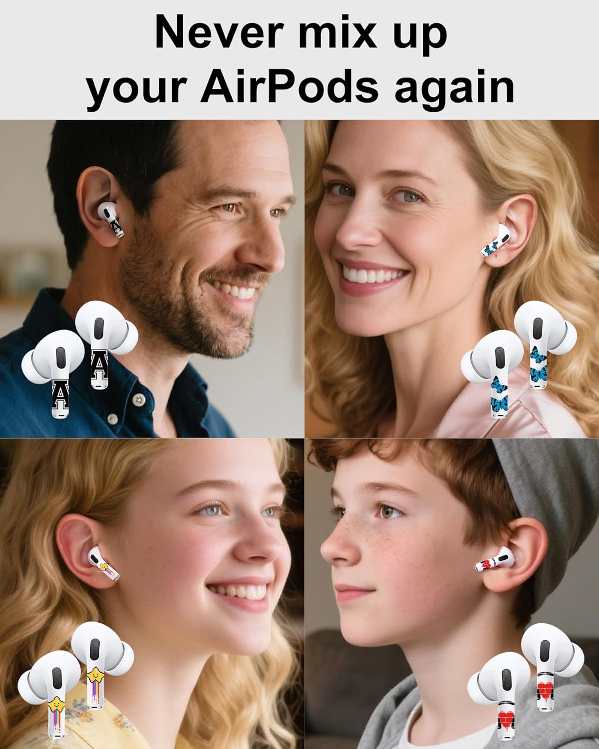 ROCKMAX AirPods Pro Skin Wrap, Customized AirPods Pro 2 Skin and Accessories for Women, Red Lip AirPods Sticker for Your Air Pods Decoration, with Installation Tool (HC 153)