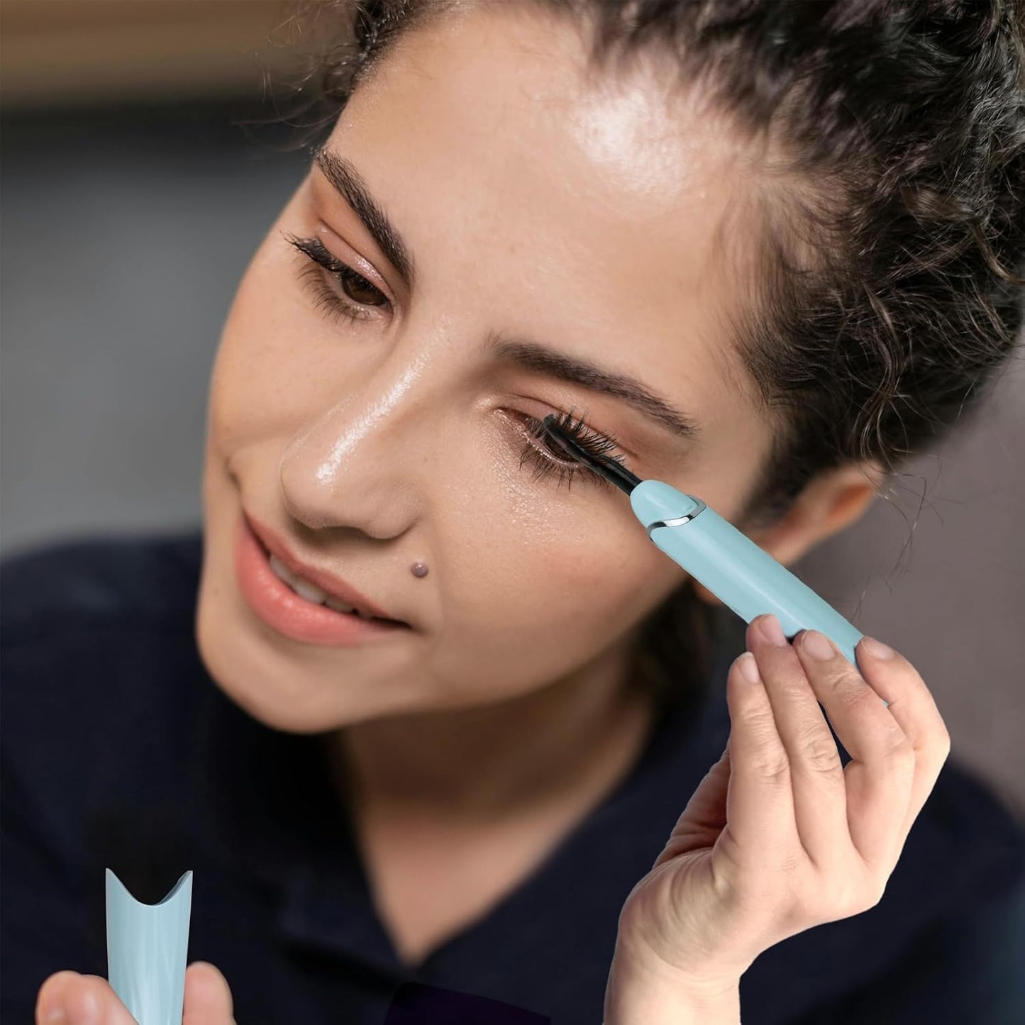 S600 Heated Eyelash Curler - Lash Curler Heated with Accurate Temperature Control, Intelligent Auto Power Off for Natural Makeup & Long-Lasting Curls | Heated Lash Curler (Blue+Silver)