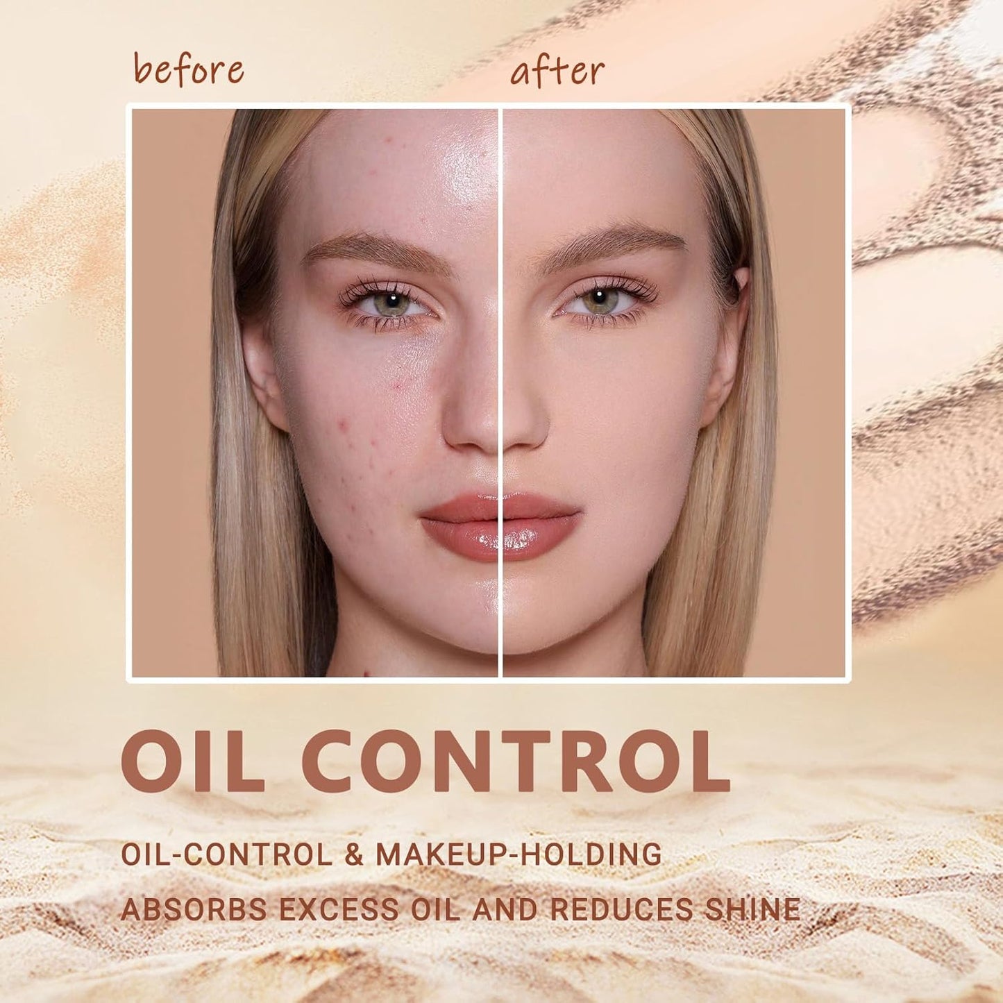 Oil Control Face Pressed Powder,Matte Smooth Flawless Setting Powder Makeup,Waterproof Long Lasting Finishing Powder,Cruelty Free Lightweight Face Cosmetics,0.35Oz (#1-CLASSIC IVORY)