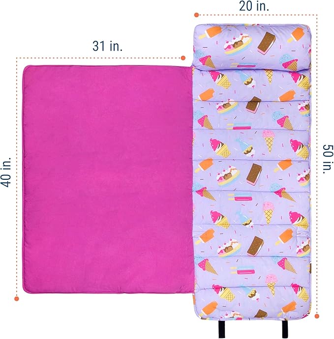 Wildkin Kids Original Nap Mat – Cozy Kids Sleep Mat with Pillow, ideal for School & Travel