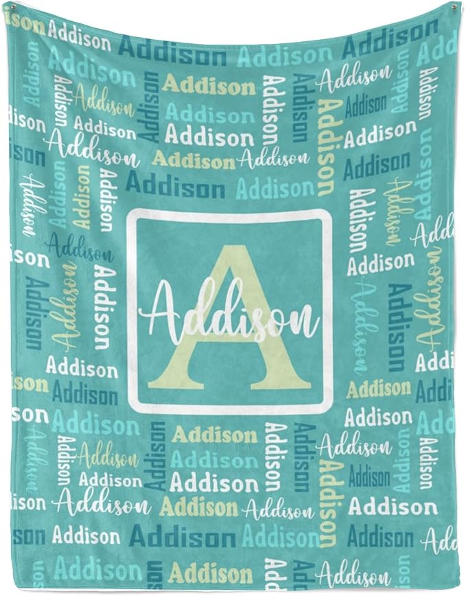 Dr.TOUGH Name Blanket Personalized Blanket for Adult Kids Flannel Customized Personalized Blankets and Throws