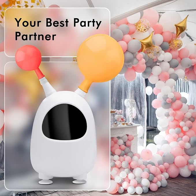 Balloon Pump Electric, SPLAKS Balloons Inflator Air Pump Portable Balloon Blower for Garland Arch, Party Decoration