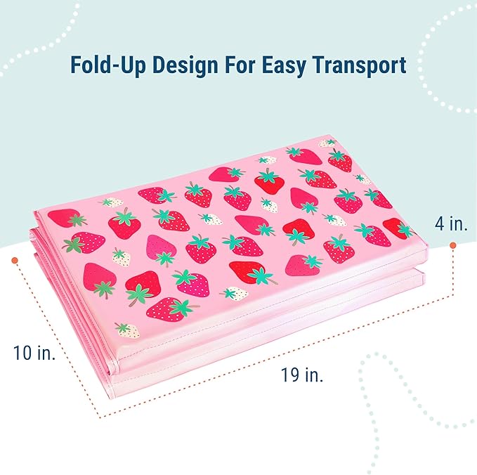 Wildkin Kids Vinyl Nap Mat – Foldable, Durable Rest Mat for Daycare & Preschool