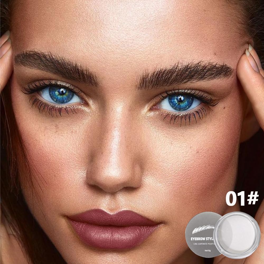 Brow Kit, Eyebrow Pomade,Eye Brow Contour Palette with Double-ended Eyebrow Brush, Full Defined Natural Brows, Long-Lasting Waterproof,01