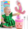 Rechargeable Dancing Talking Cactus Toy, Interactive Cactus Baby Toy Mimicking Singing, Educational Baby Toys w/ 51 Exclusive English Songs for Babies, Baby Girl Toys Gifts, Stocking Stuffers for Kids