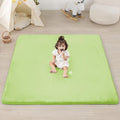 1.3" Thick Baby Floor Play Mat 50x50, Basic Padded Foam Mat for Tummy Time Crawling, Non Slip Cushioned for Babies Toddlers Infants Kids (Light Green)