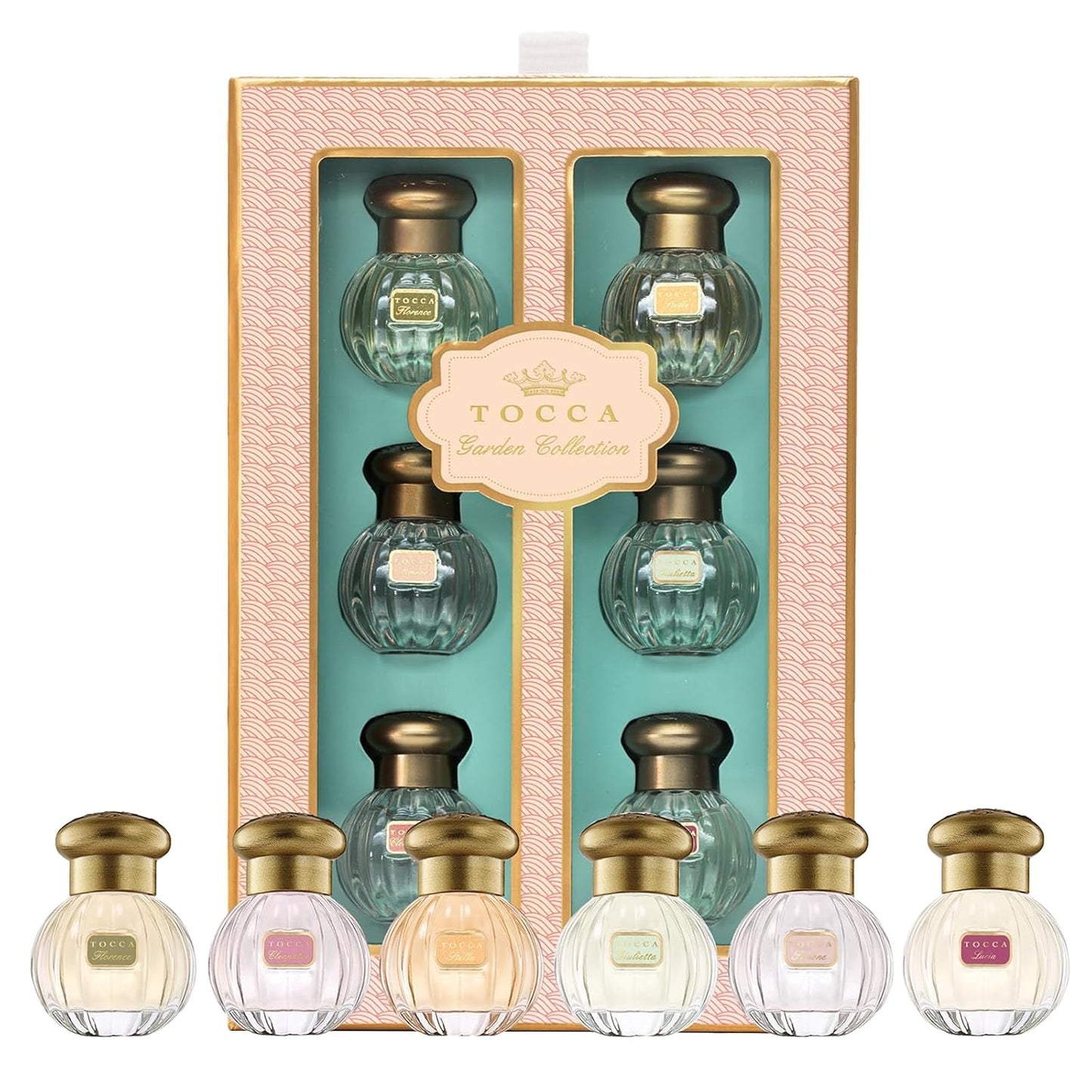 Tocca Mini Perfume Set of 6 ($90 Value) - 5ml (0.16 Fl Oz) Each, Spring Garden Collection - Includes Florence, Stella, Simone, Giulietta, Cleopatra & Lucia, Dabbers Fragrance Gift Set for Women
