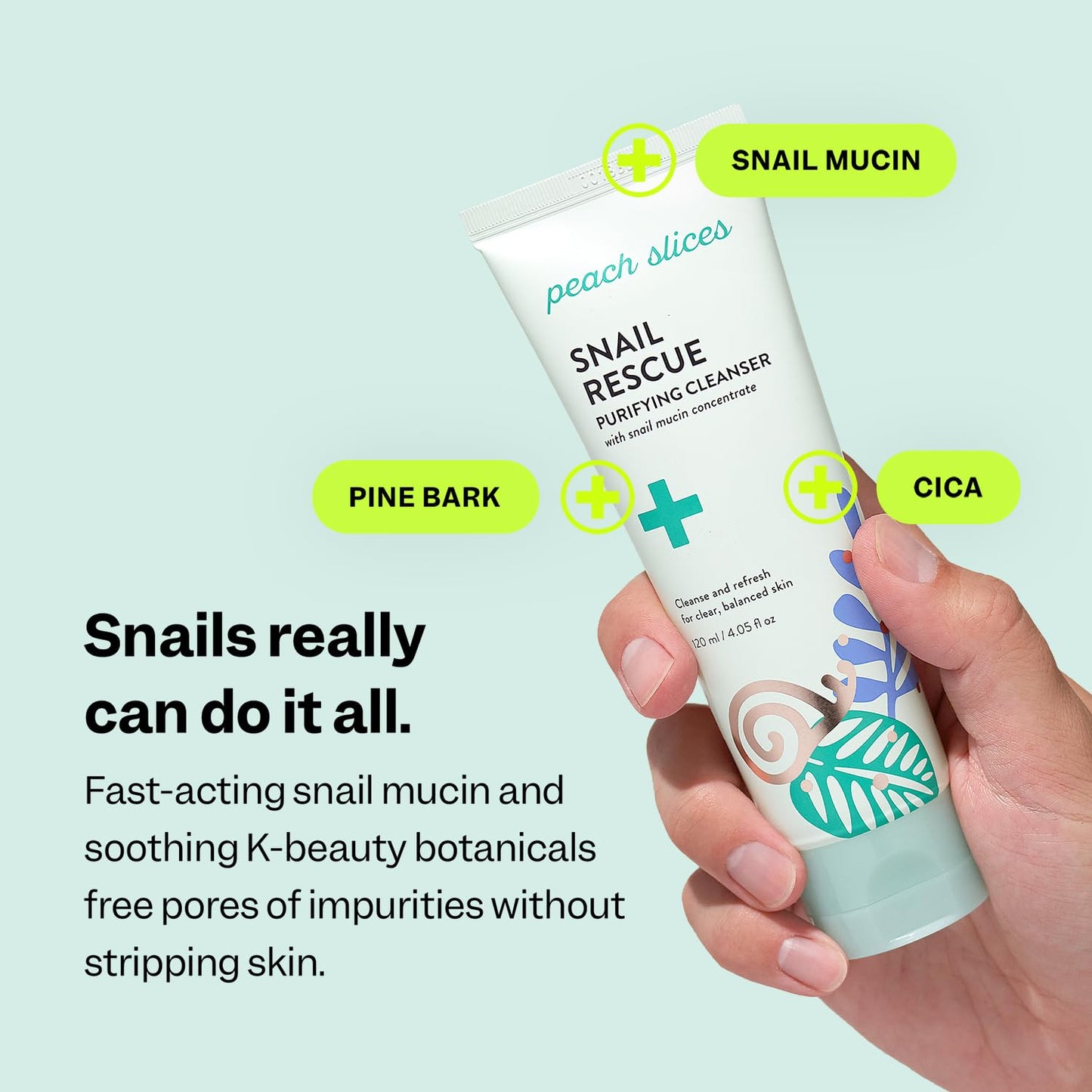 Peach Slices Snail Rescue Purifying Cleanser 4.05 fl oz.