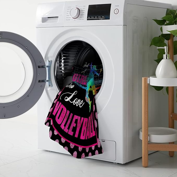 Volleyball Blanket Just A Girl Who Loves Volleyball Throw Blanket Super Soft Flannel Lightweight Fluffy Plush Fuzzy Fleece Sports Decor Blanket Gifts for Girl Woman Kids for Bed Sofa Bedding 40"X50"