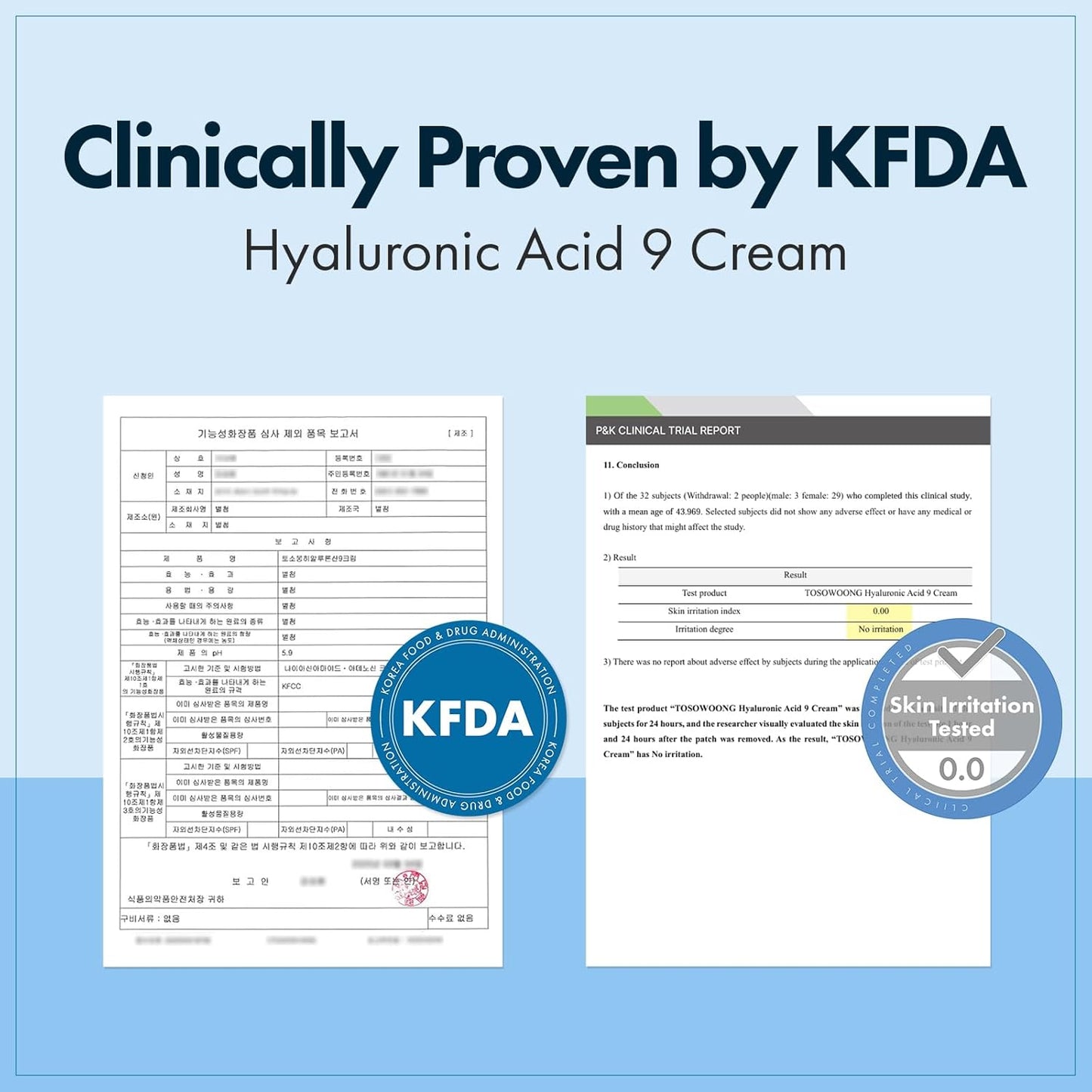 Hyaluronic Acid 9 Cream, Vitamin B5, Collagen, Niacinamide, Centella Asiatica Extract, Long-lasting Hydration, Daily Moisturizer Face Cream, Korean Skin Care, 50ml, 1.69 fl.oz.