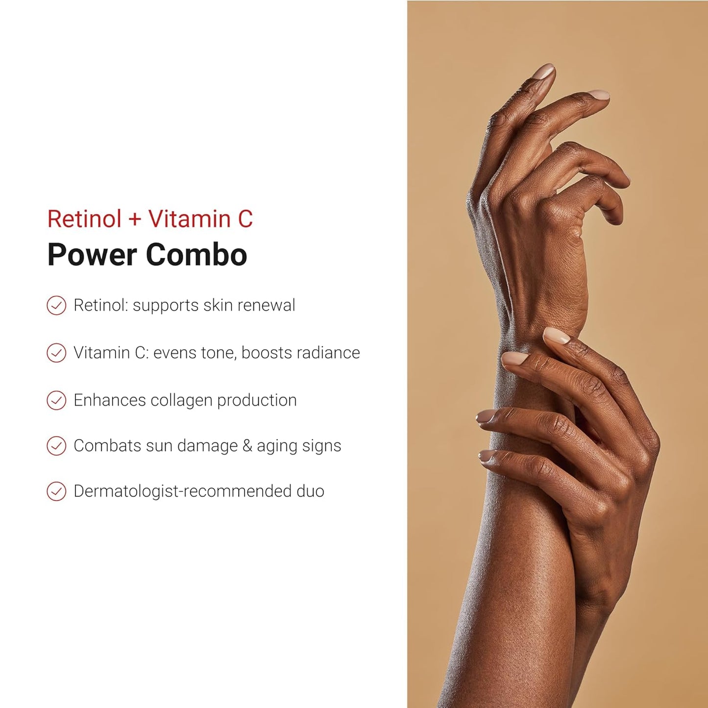 LifeCell Retinol + Vitamin C Overnight Hand Treatment – Anti-Aging Hand Cream for Dark Spots, Dryness & Fine Lines – Moisturizing Night Formula with Argan Oil – Unscented, Non-Greasy – 1oz