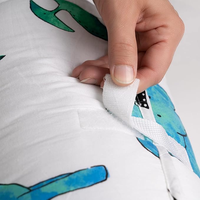 JumpOff Jo Nap Mat for Kids - Cozy Kids Rest Mat with Removable Pillow and Ultra Soft Blanket for Preschool, Daycare, and Sleepovers - Blue Dino