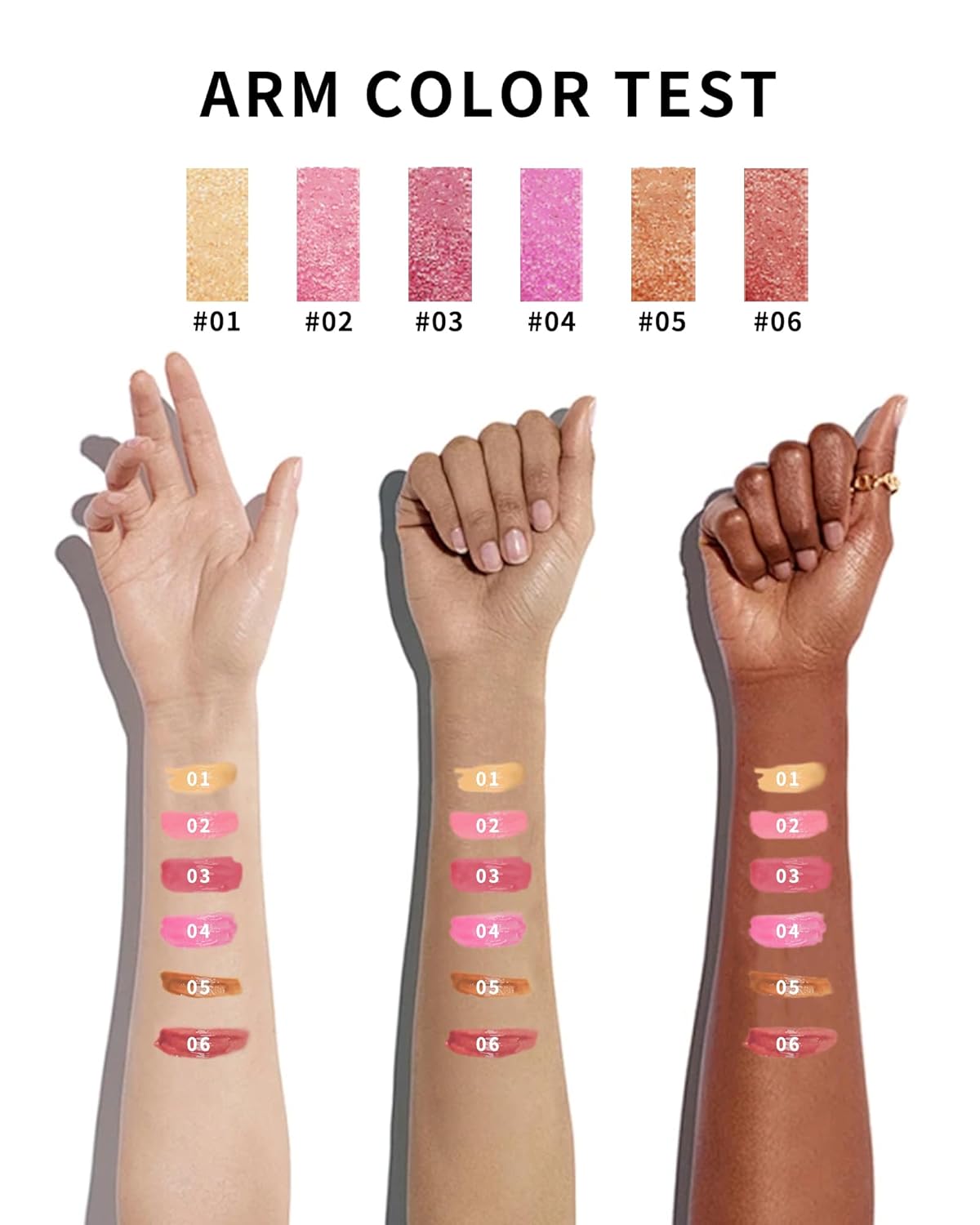 Glitter Metallic Shimmer Brown Lipstick Long Lasting,Diamond High Pigmented Nude Red Metallic Matte Liquid Lipstick Non-Stick Lip Gloss,Transferproof Lip Color Lip Stick Makeup for Women-05