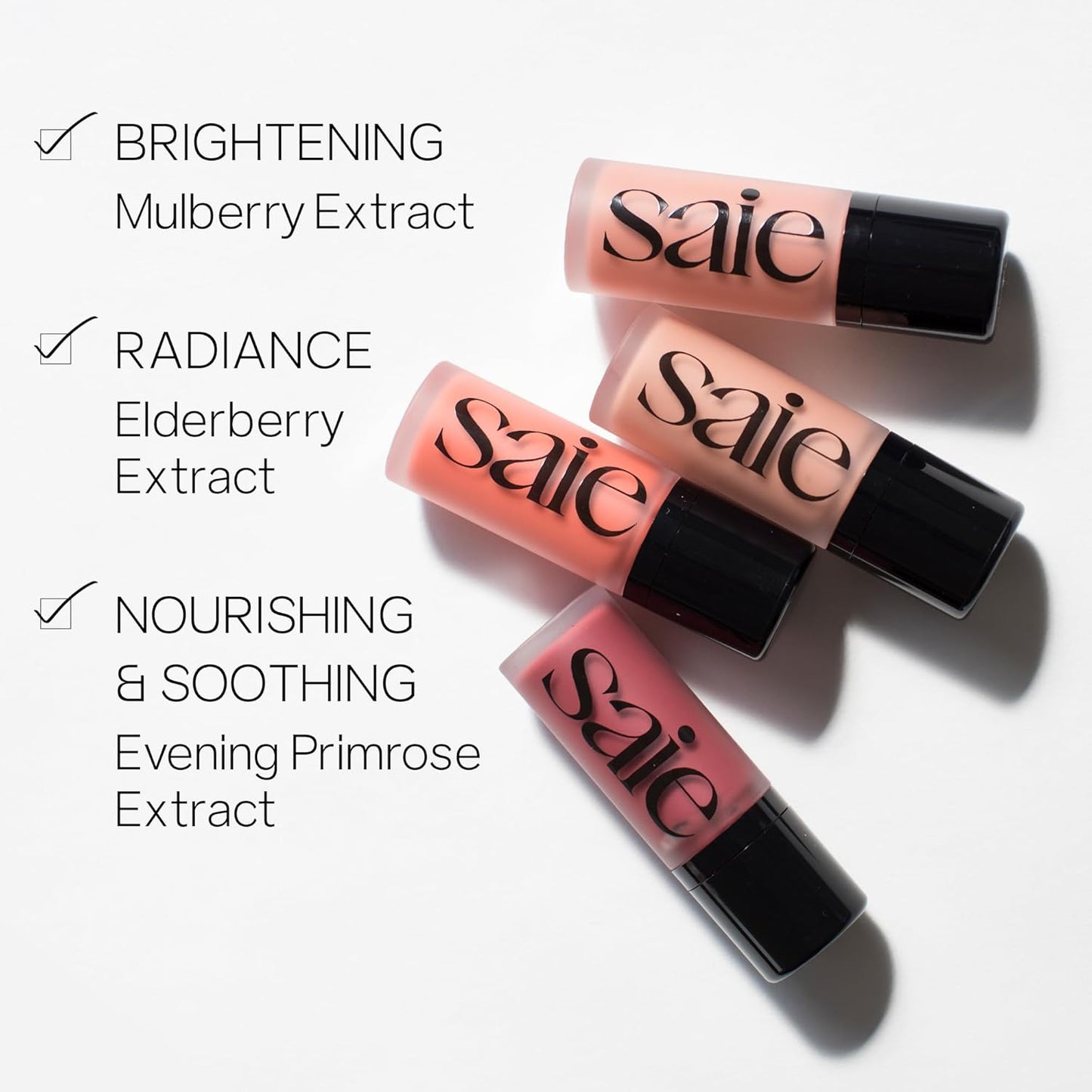 Saie Dew Liquid Blush for Cheeks - Hydrating Cream Blush Stick with a Blendable + Buildable Formula - Skincare Infused Dewy Cheek Tint for a Natural Flush - Glowy Makeup Essential - Sweetie (.40 oz)