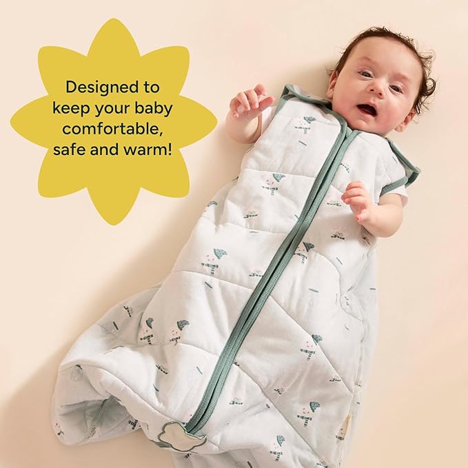 1.5 TOG Sleep Sack - Premium Organic Cotton, Soft, Breathable, Wearable Blanket for Newborns, Infants & Toddlers (0-6 Months), Unisex Baby Sleeping Bag, Gifts for Babies
