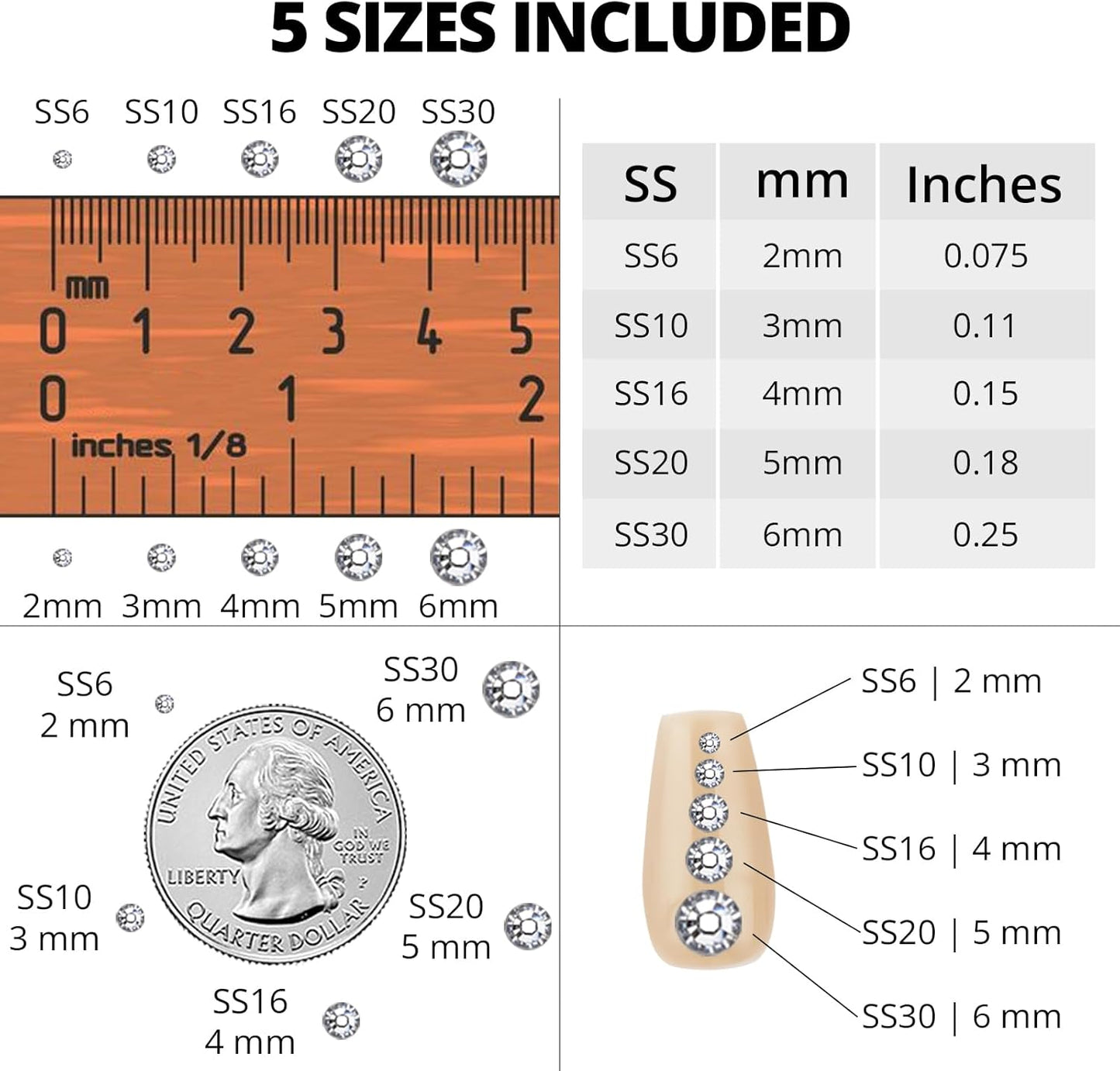 6000Pcs Hot Pink Rhinestones Set for Crafting Bedazzling with b7000 Glue, Shiny Resin Flatback Jewel for Crafts Clothing Tumblers Fabric Tumblers Cups Bows, Flat Back Gems Diamond Many Sizes