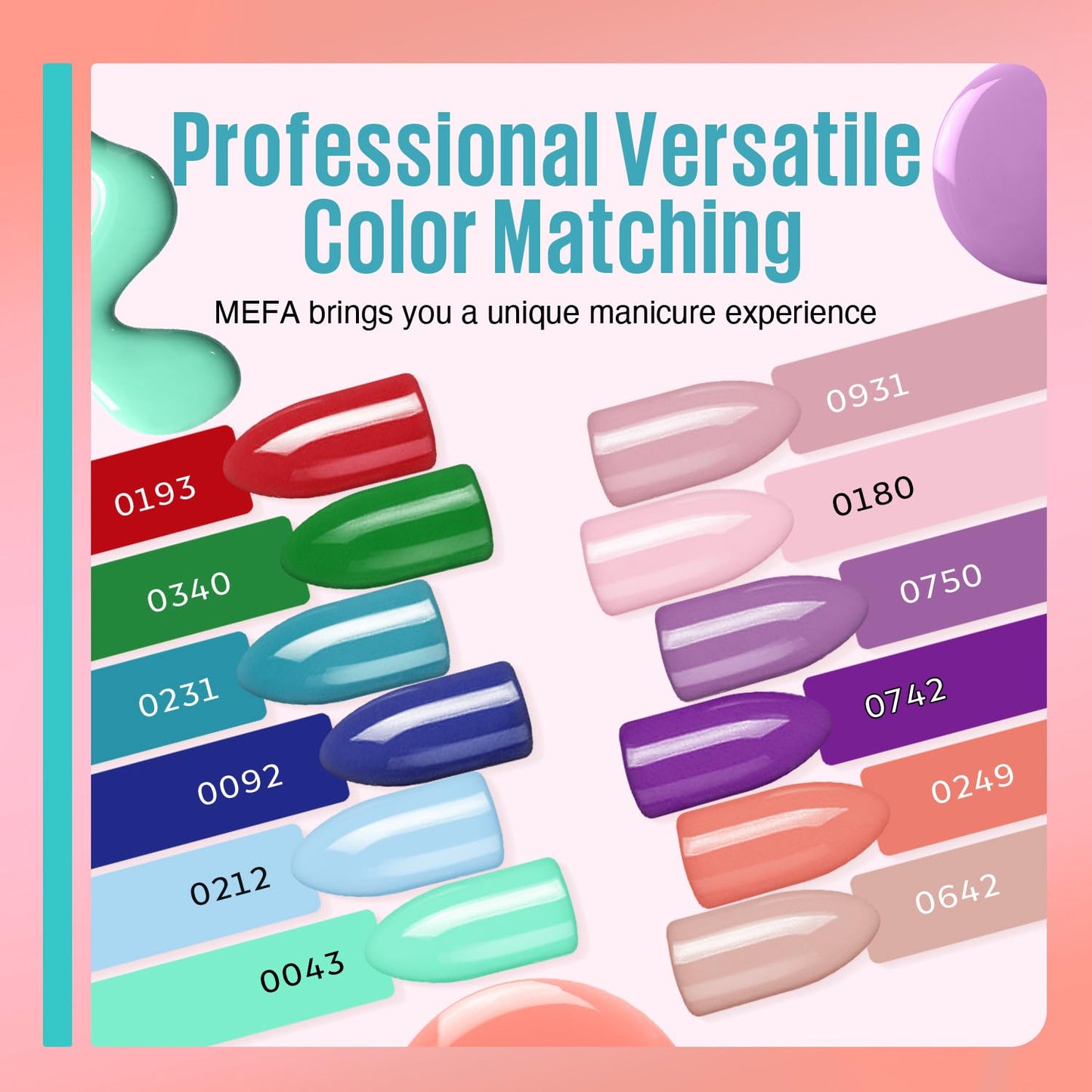 MEFA 19 Pcs Gel Nail Polish Kit with U V Light, 12 Colors All Seasons Soak Off Gel Polish Nail Set with Base Top Coat Essential Manicure Tools Beginners Salon Nails Art