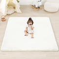 1.3" Thick Baby Floor Play Mat 50x50, Basic Padded Foam Mat for Tummy Time Crawling, Non Slip Cushioned for Babies Toddlers Infants Kids (Ivory)