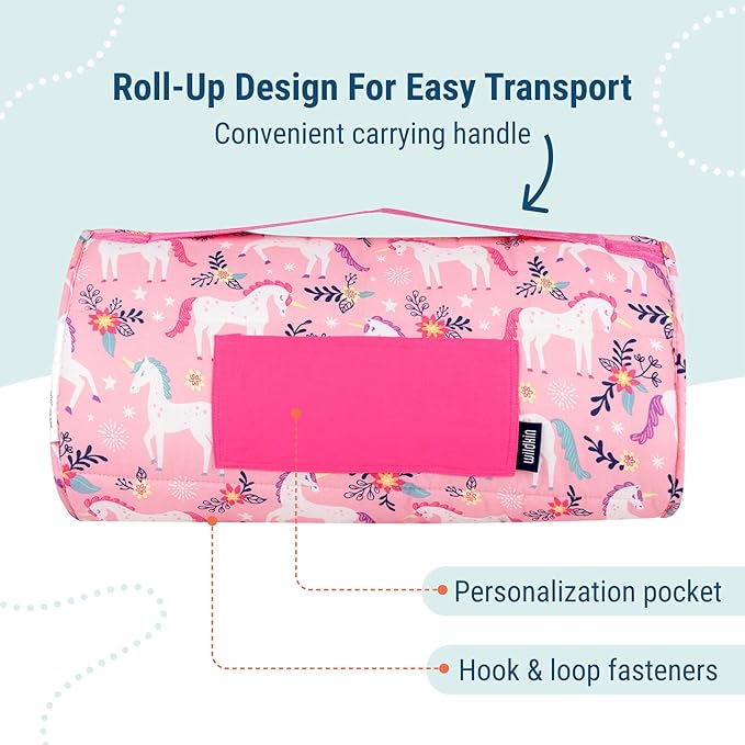 Wildkin Kids Original Nap Mat – Cozy Kids Sleep Mat with Pillow, ideal for School & Travel