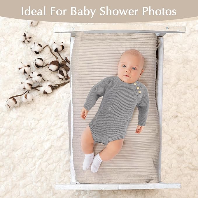 meloom Baby Gift Set, Baby Boy Newborn Gifts Box, Boho Gender Neutral Unisex Baby Essentials, Baby Shower Gifts for New Moms, New Baby Gifts for Boys, Personalized Gift Basket for New Babies