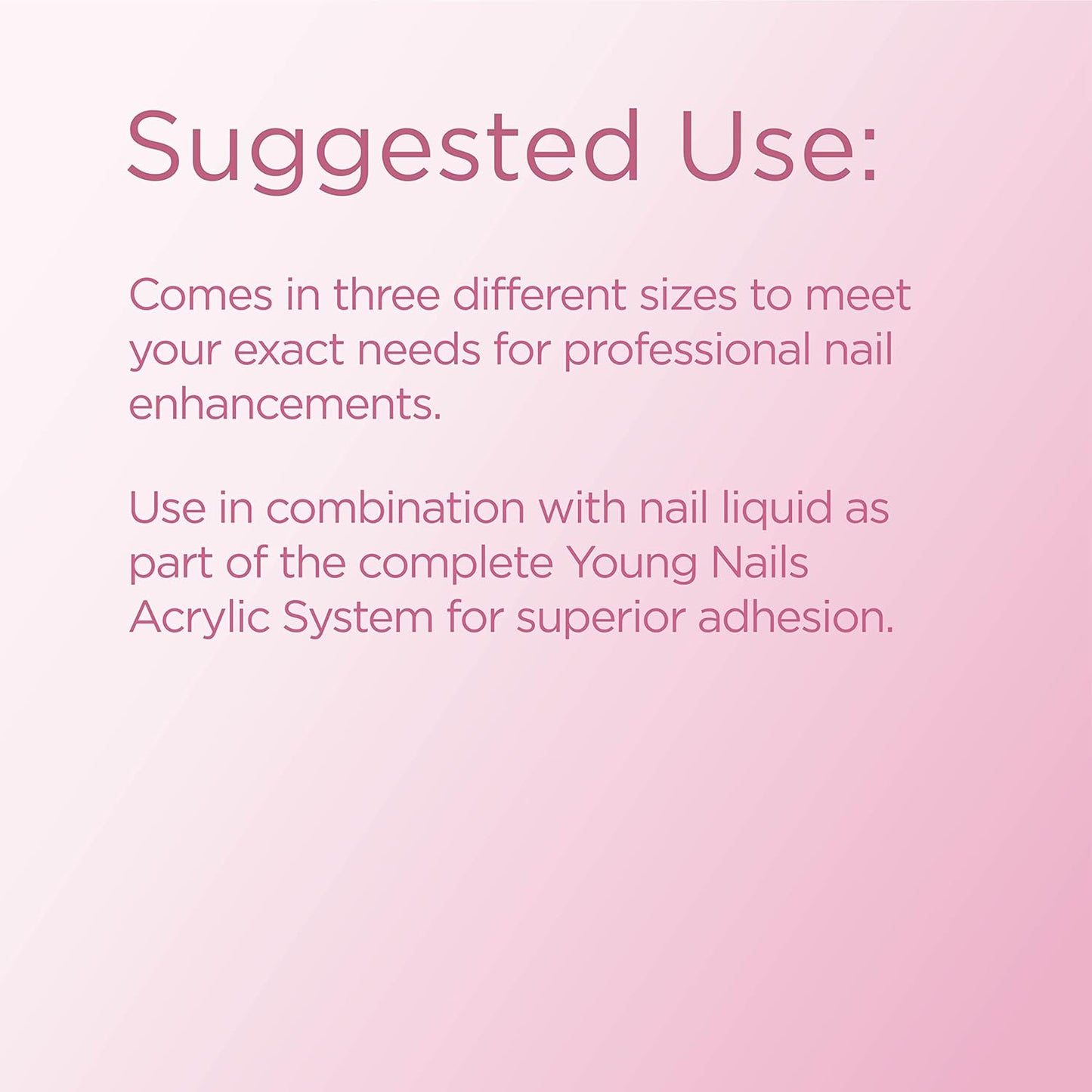 Young Nails Acrylic Core Powder - Self-Leveling Acrylic Nail Powder, Clear Nude Pink White Acrylic Powder for Nail Extenstion, Professional Grade, Superior Adhesion, Color - French Pink, 45g