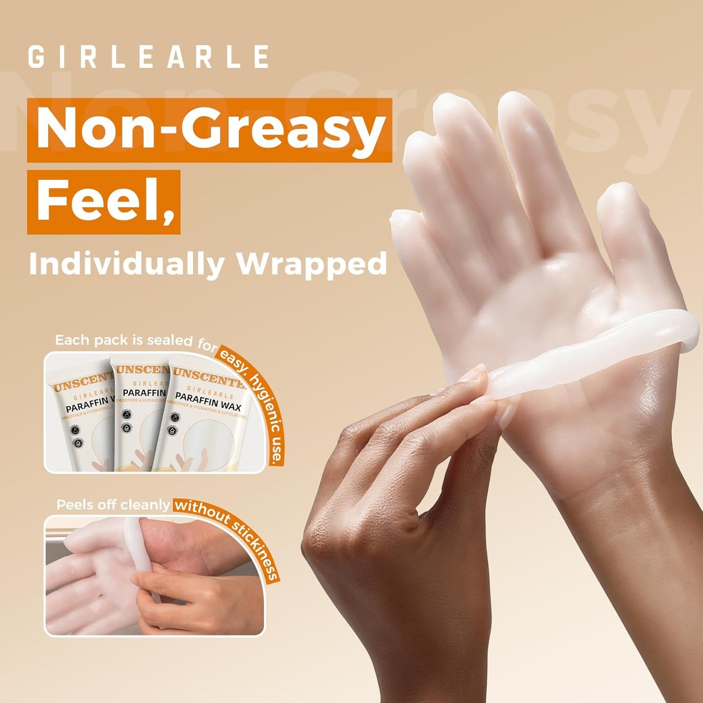 Paraffin Wax Refills 10 Packs Unscented for Paraffin Wax Bath Machine - for Dry Cracked Skin on Hands, Feet, Elbows - Moisturizing Hydration to Relieve Stiff Muscles & Joints