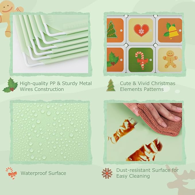 Costzon Kids Closet, Cartoon DIY Modular Dresser Storage Organizer with 12 Cubes & 2 Clothes Hanging Rack, Portable Armoire for Baby Toddlers, Kids Wardrobe for Bedroom Nursery