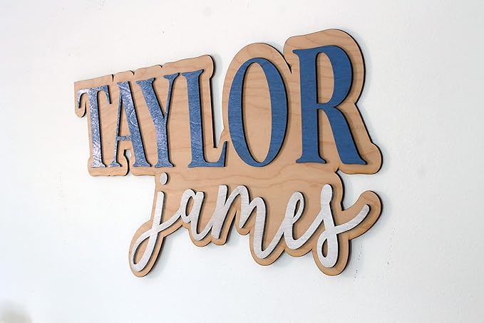Large Wood Nursery Sign | Nursery name sign for Kids | Custom Wood Name Sign | 3D Wood Baby Name Sign (Pink)