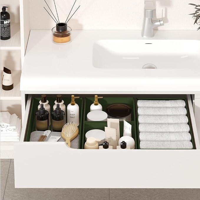 DIMJ Drawer Organizer Clothes - 20 Pack Closet Drawer Organizer Bins for Baby Clothes Storage, Fabric Dresser Organizer for Nursery Bedroom, Foldable Small Drawer Dividers for Underwear Socks