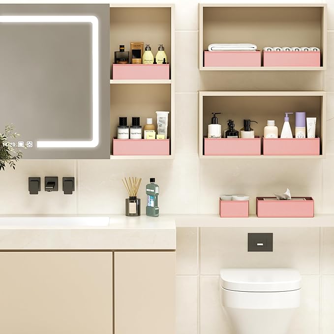 DIMJ Drawer Organizer Clothes - 18 Pack Closet Drawer Organizer Bins for Baby Clothes Storage, Fabric Dresser Organizer for Nursery Bedroom, Foldable Small Drawer Dividers for Underwear Socks