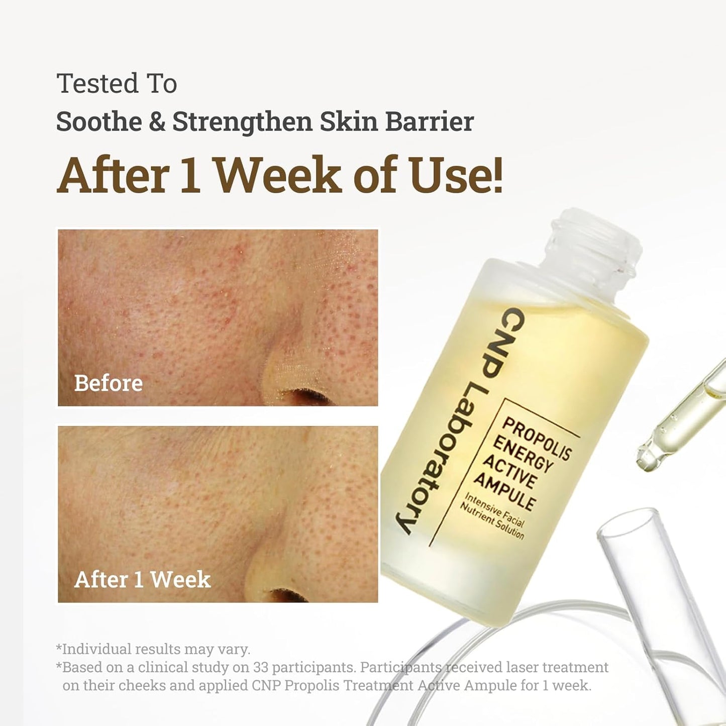 CNP Honey Glow Serum - Hyaluronic Acid & Propolis for Hydrating, Anti-Aging, Centella Soothing Serum, for Sensitive Skin, Korean Skin Care (1.18 fl. oz)