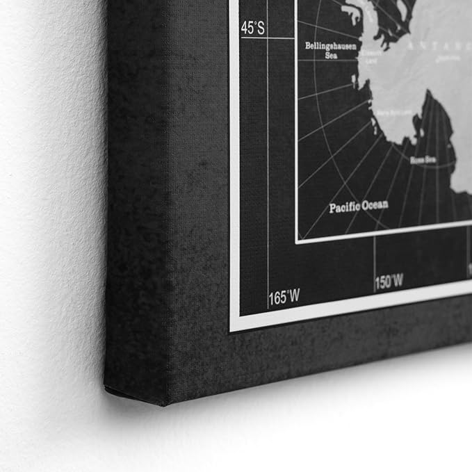 Canvas World Map with Cork Pin Board - English Lettering - Decorative Wall Decoration for All Rooms - Canvas Pictures with World Map Motif (120x80 cm, Pattern 7)