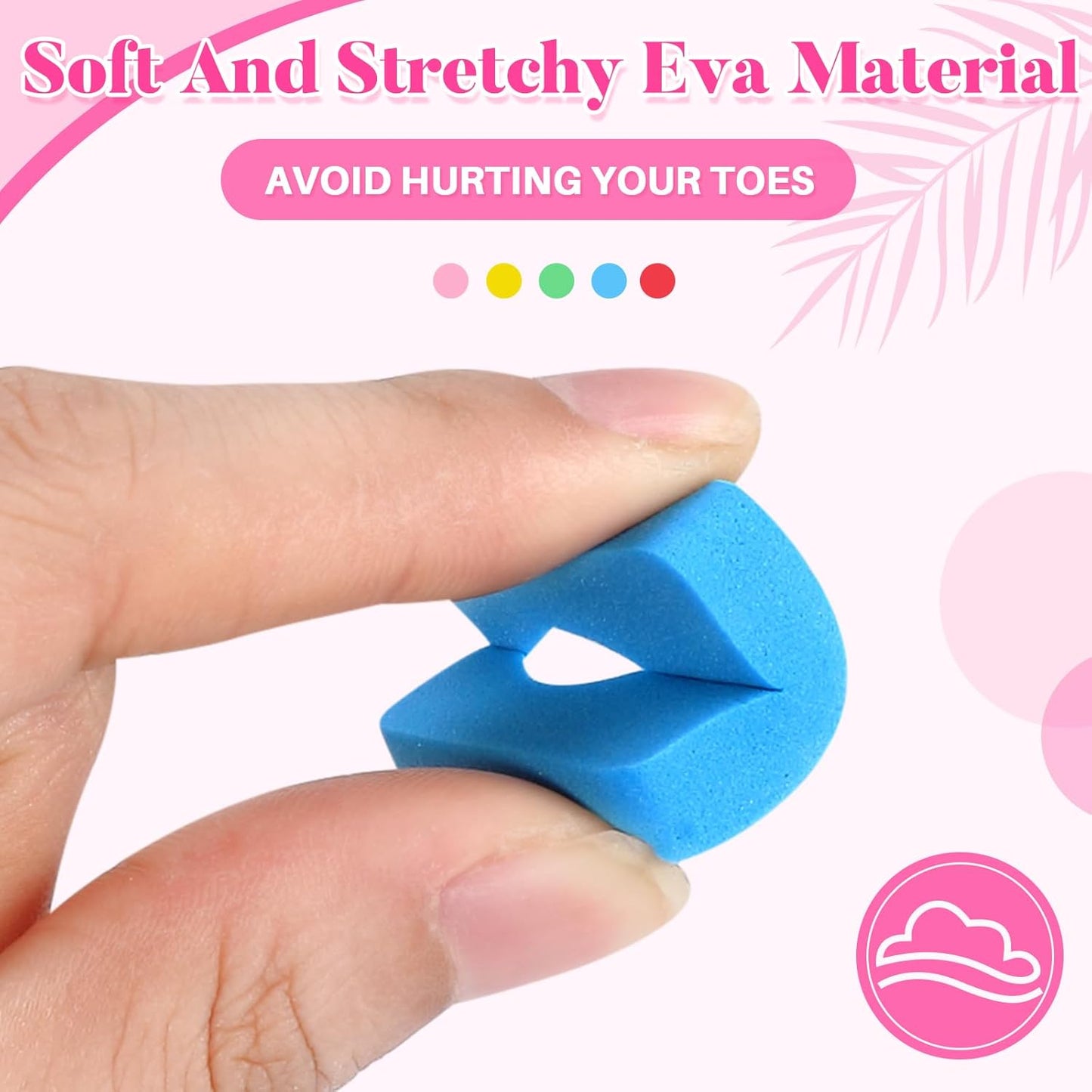 Mumufy 1000 Pcs Individual Pedicure Toe Separators Soft Foam Toe Spacers Comfortable Finger Toe Dividers Pedicure for Women Men Girls Manicure Feet Nail Polish Art Painting Spa (Multicolor)