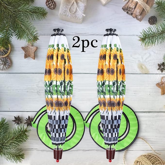 Giant Sunflower Hot Air Balloon Garden Wind Spinners Large Pinwheels Whirligigs Windmill Toys for Kids Yard Decor Lawn Decorations Outdoor Whirlygig Windmills Wind Twister Everyday 59" L 2Pack