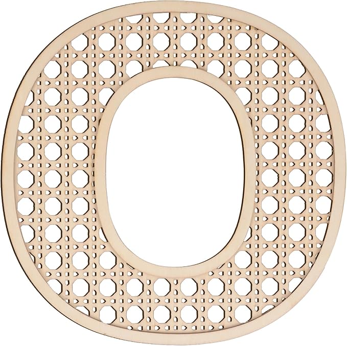 She Love Large Boho Wooden Rattan Letters 12 inch for Nursery Decor Wood Letter O Wall Decors for Baby Girl Boy Bedroom Home Rustic Name Sign Birthday Wedding Decorative letters