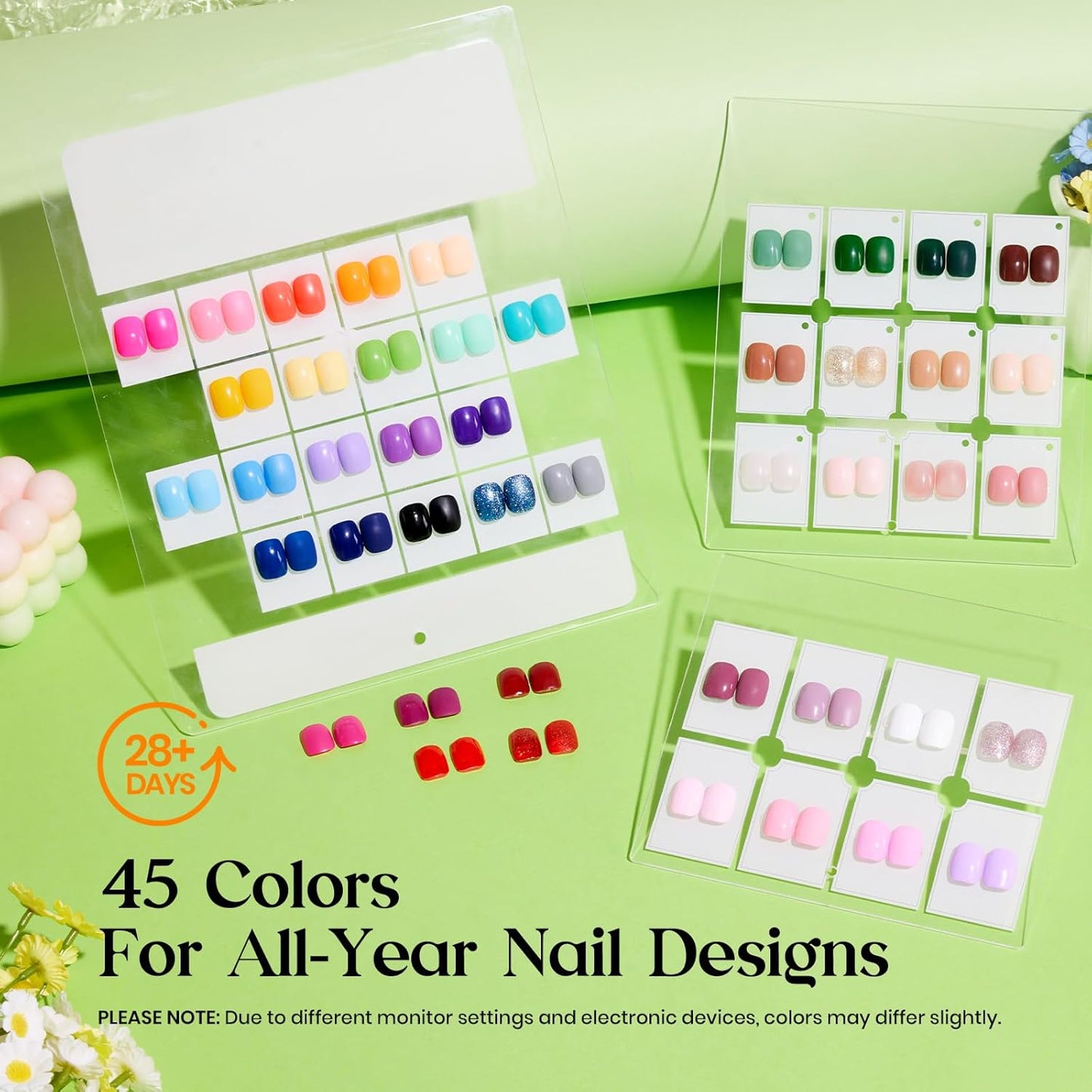 Beetles Gel Nail Polish Kit with U V Light - One Color One Bottle 45 Colors Gel Polish Kit 75 Pcs Gifts for Women Teen Girls with Top Base Coat Beauty Must Have DIY Salon Emotional Journey Collection