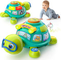 Baby Toys 6-12 Months, Musical Turtle Tummy Time Light up Developmental Infant Toy for 6 7 8 9 10 Month, Educational Bilingual Crawling Toy 6-9-12 Months, Baby Boy Girl Gifts Present
