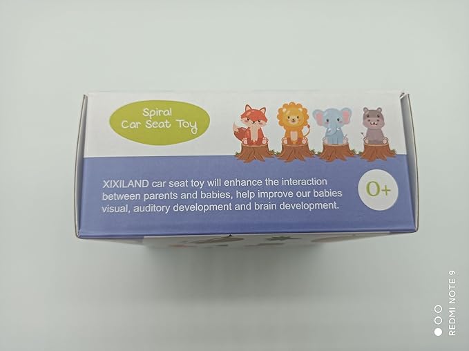 XIXILAND Baby Spiral Plush Toys, Black and White Baby Car Seat Toys, High Contrast Infant Newborn Toy 0-6 Months for Stroller Crib Mobile, Sensory Toy Best Gift for 0 3 6 9 12 Months Boys Girls